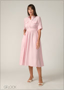 Stripe Shirt Dress - 090326