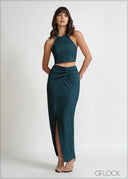 Knot Detail Maxi Skirt - 270426