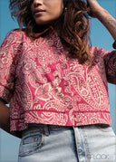 Printed Crop Top - 130226