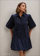 Relaxed Collared Mini Dress - 300625