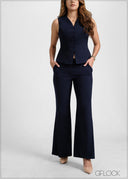 Front Slit Detailed Pant - 051026