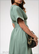 Waist Gathered Dress - 310725