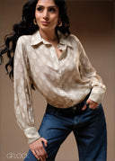 Printed Regular Collar Shirt - 100425I