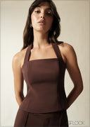 Straight Neck Halter Top - 190626