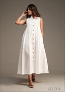 Pleated Midi Dress - 100426