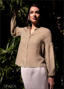 Gathered Long Sleeve Top - 280325