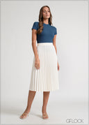 Short Sleeve Rib Top - 170826
