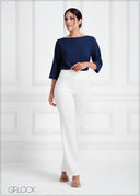 High Waist Straight Leg Pant - 050523