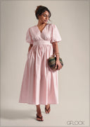 Puff Sleeve Dress - 250825