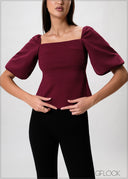 Puff Sleeve Top - 230926W