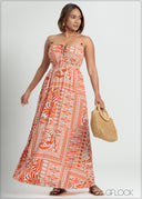 Bustier Detailed Midi Dress - 090725