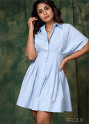 Pleated Detail Mini Dress - 171225