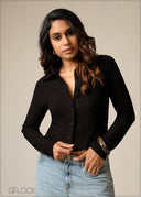 Long Sleeve Textured Top - 300626