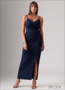 Sleeveless Pleated Detail Maxi Dress - 120126