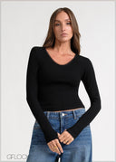 Long Sleeve Lace Detailed Top - 170826