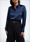 Long Sleeve Satin Shirt - 260525