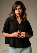 V-Neck Embroidered Top - 160126