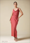 Cowl Neck Slip Maxi Dress - 250725