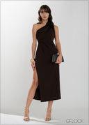 One Shoulder Midi Dress - 050626