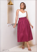 Elastic Detailed Skirt - 230525