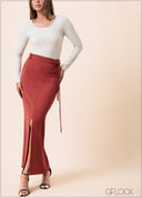 Front Slit Skirt - 160525
