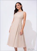 Waist Gathered Detailed Dress - 300425