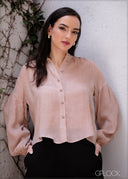 Gathered Long Sleeve Top - 280325