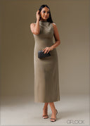 High Neck Maxi Dress - 121225