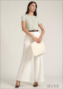 Button Down Rib T-Shirt - 030826