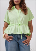 Button Down Cotton Top - 280826