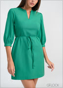 V-Neck Mini Dress - 130226