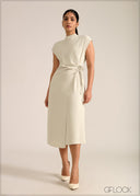 Tie-Up Midi Dress - 261026