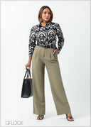 High Waist Pant With Pleats - 160625