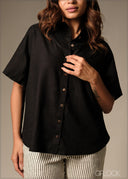 Sleeve Detail Oversized Top - 160126