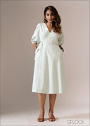 Cotton Wrap Dress - 140926