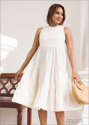 Sleeveless Tiered Dress - 230525