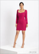 Sweetheart Bustier Detailed Mini Dress - 160623