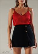 Trim Detailed Skort - 121225