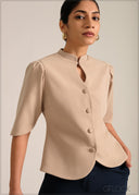 Puffed Sleeves Top - 261026