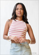 Stripe Crop Top - 200226