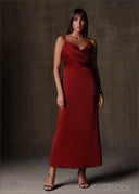 Cowl Neck Slip Maxi Dress - 191225