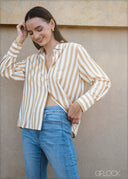 Stripe Long Sleeve Shirt - 090425