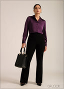 Long Sleeve Satin Shirt - 261026