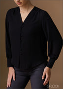 V-Neck Long Sleeve Top - 120925