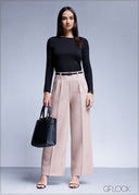 High Waist Pleated Pant - 100425