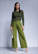 Boat Neck Bodycon Top - 100425