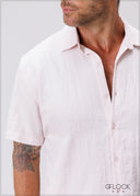 Normal Collar Short Sleeve Shirt - 110326M