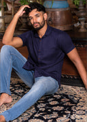 Short Sleeve Linen Shirt - 081222