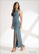 Front Slit Maxi Dress - 230323