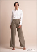 High Waist Pant With Pleats - 100423